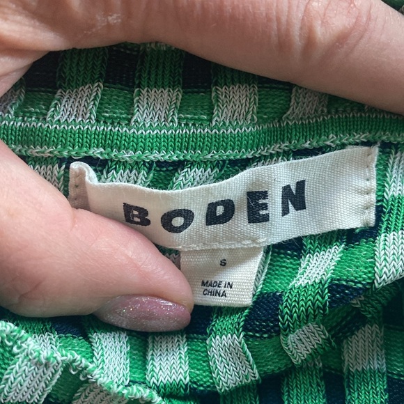 Boden Green and White Knit Turtleneck - Sweater - Picture 4 of 5